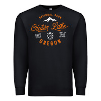 Black crater lake oregon national park vintage retro Premium Sweatshirt - artisFamous