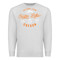 Dove Grey crater lake oregon national park vintage retro Premium Sweatshirt - artisFamous