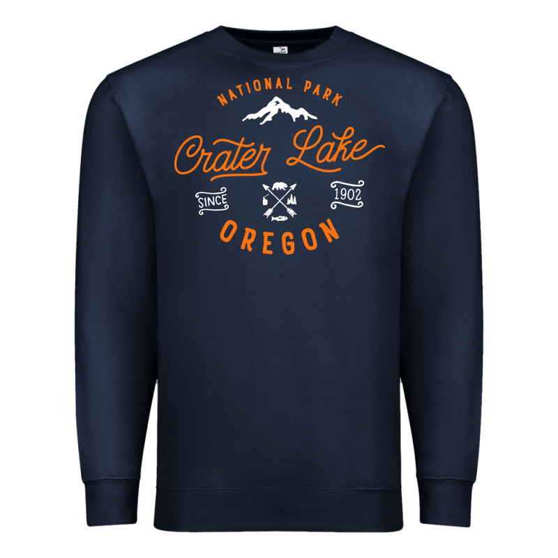 Crater Lake Oregon National Park Vintage Retro Premium Sweatshirt by artisFamous | Teevron