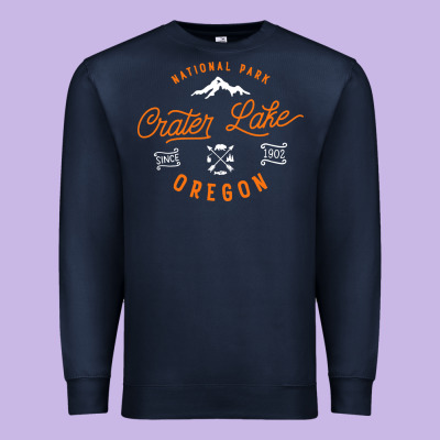 Crater Lake Oregon National Park Vintage Retro Premium Sweatshirt Designed By Artisfamous