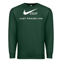 Sports Green jesus just praise him jesus surfed christian Premium Sweatshirt - artisFamous
