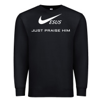 Black jesus just praise him jesus surfed christian Premium Sweatshirt - artisFamous