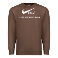 Chestnut jesus just praise him jesus surfed christian Premium Sweatshirt - artisFamous