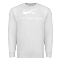 Oatmeal Heather jesus just praise him jesus surfed christian Premium Sweatshirt - artisFamous