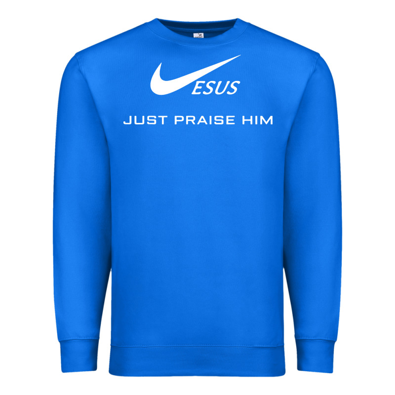 Jesus Just Praise Him Jesus Surfed Christian Premium Sweatshirt by artisFamous | Teevron