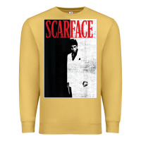 Antique Gold scarface distressed movie photo Premium Sweatshirt - artisFamous