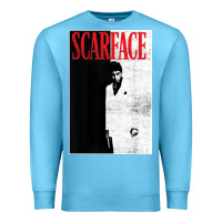 Ocean Blue scarface distressed movie photo Premium Sweatshirt - artisFamous
