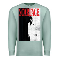Seafoam scarface distressed movie photo Premium Sweatshirt - artisFamous