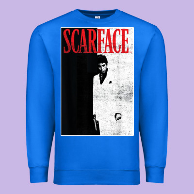 Scarface Distressed Movie Photo Premium Sweatshirt Designed By Artisfamous