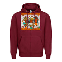Burgundy grateful thankful blessed Zipper Hoodie - JahusDesignShop