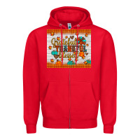 Red grateful thankful blessed Zipper Hoodie - JahusDesignShop