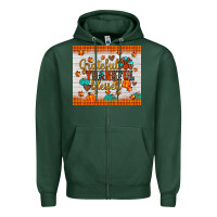 Sports Green grateful thankful blessed Zipper Hoodie - JahusDesignShop