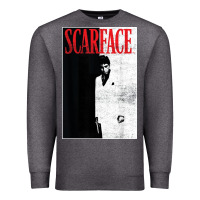 Charcoal Heather scarface distressed movie photo Premium Sweatshirt - artisFamous