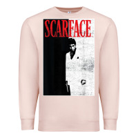 Pale Pink scarface distressed movie photo Premium Sweatshirt - artisFamous