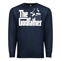 Navy the godfather original white title Premium Sweatshirt - artisFamous