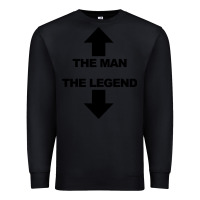 Black the man the legend funny adult humor Premium Sweatshirt - artisFamous