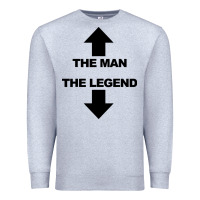 Heather Grey the man the legend funny adult humor Premium Sweatshirt - artisFamous