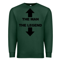 Sports Green the man the legend funny adult humor Premium Sweatshirt - artisFamous