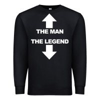 Black the man the legend funny adult humor Premium Sweatshirt - artisFamous