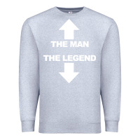 Heather Grey the man the legend funny adult humor Premium Sweatshirt - artisFamous