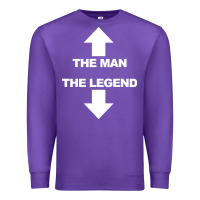 Purple the man the legend funny adult humor Premium Sweatshirt - artisFamous