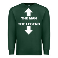 Sports Green the man the legend funny adult humor Premium Sweatshirt - artisFamous