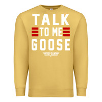 Antique Gold top gun talk to me goose distressed Premium Sweatshirt - artisFamous