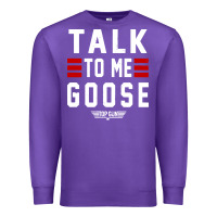 Purple top gun talk to me goose distressed Premium Sweatshirt - artisFamous