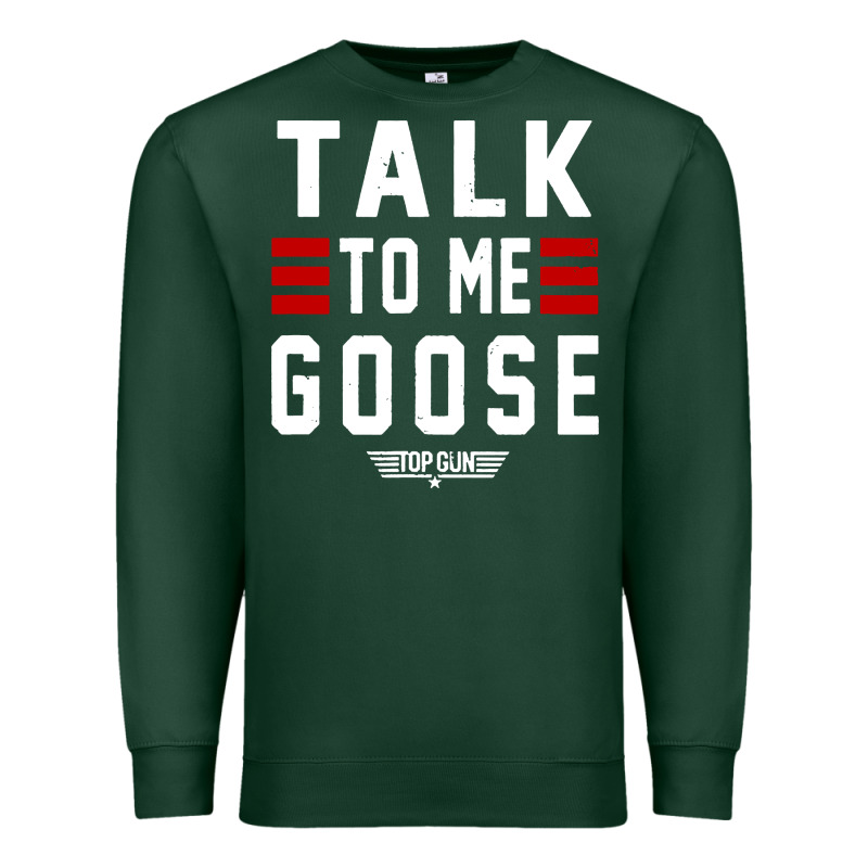 Top Gun Talk To Me Goose Distressed Premium Sweatshirt by artisFamous | Teevron