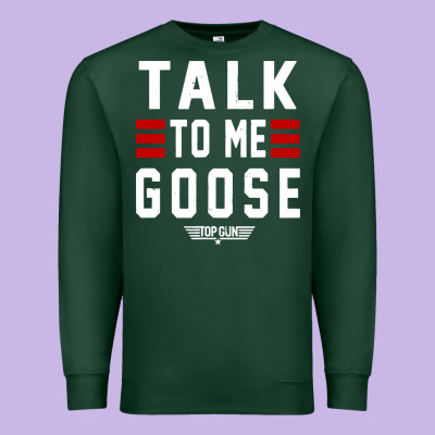 Top Gun Talk To Me Goose Distressed Premium Sweatshirt Designed By Artisfamous