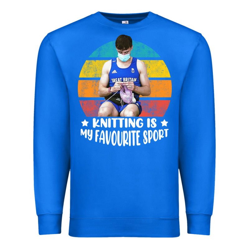 Tom Daley Knitting Is My Favourite Sport  3 Premium Sweatshirt by artisFamous | Teevron