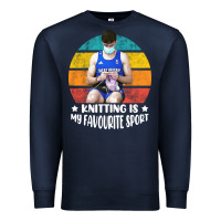 Navy tom daley knitting is my favourite sport  3 Premium Sweatshirt - artisFamous