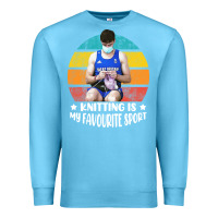 Ocean Blue tom daley knitting is my favourite sport  3 Premium Sweatshirt - artisFamous
