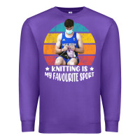 Purple tom daley knitting is my favourite sport  3 Premium Sweatshirt - artisFamous