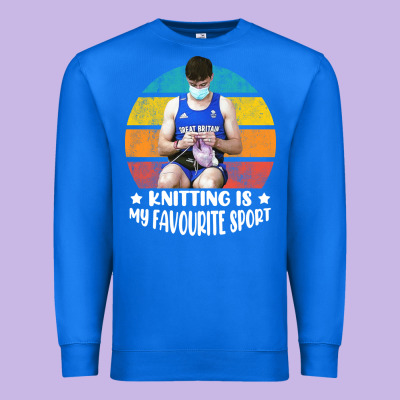 Tom Daley Knitting Is My Favourite Sport  3 Premium Sweatshirt Designed By Artisfamous