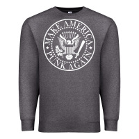 Charcoal Heather funny make america punk again vintage rock seal Premium Sweatshirt - artisFamous