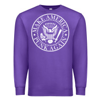 Purple funny make america punk again vintage rock seal Premium Sweatshirt - artisFamous