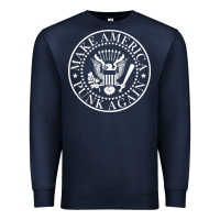 Navy funny make america punk again vintage rock seal Premium Sweatshirt - artisFamous