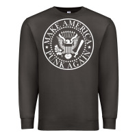 Smoke funny make america punk again vintage rock seal Premium Sweatshirt - artisFamous