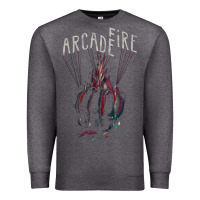 Charcoal Heather arcade fire hand Premium Sweatshirt - artisFamous