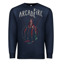 Navy arcade fire hand Premium Sweatshirt - artisFamous