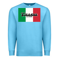 Ocean Blue vespa motorcycle Premium Sweatshirt - artisFamous
