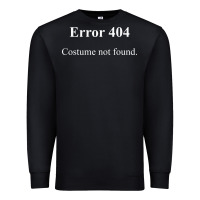 Black 404 costume not found in white version Premium Sweatshirt - artisFamous