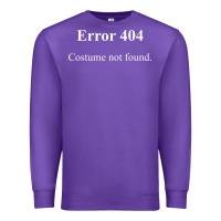 Purple 404 costume not found in white version Premium Sweatshirt - artisFamous
