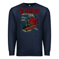 Navy fu manchu Premium Sweatshirt - artisFamous
