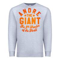 Heather Grey andre the giant 8th wonder of the world Premium Sweatshirt - artisFamous