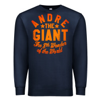 Navy andre the giant 8th wonder of the world Premium Sweatshirt - artisFamous