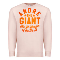Pale Pink andre the giant 8th wonder of the world Premium Sweatshirt - artisFamous