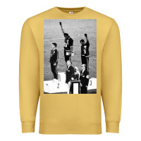 Antique Gold black power black fist 1968 olympics Premium Sweatshirt - artisFamous