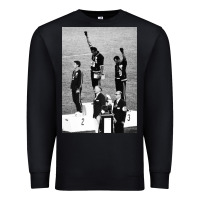 Black black power black fist 1968 olympics Premium Sweatshirt - artisFamous